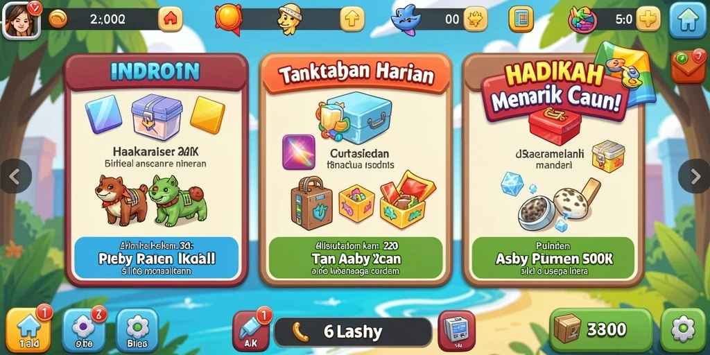 Tampilan grafis yang menarik dan berwarna-warni.