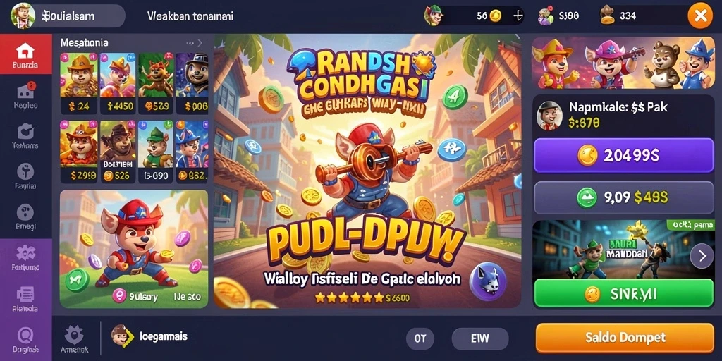 Tangkapan layar menunjukkan antarmuka utama game KEPO66.